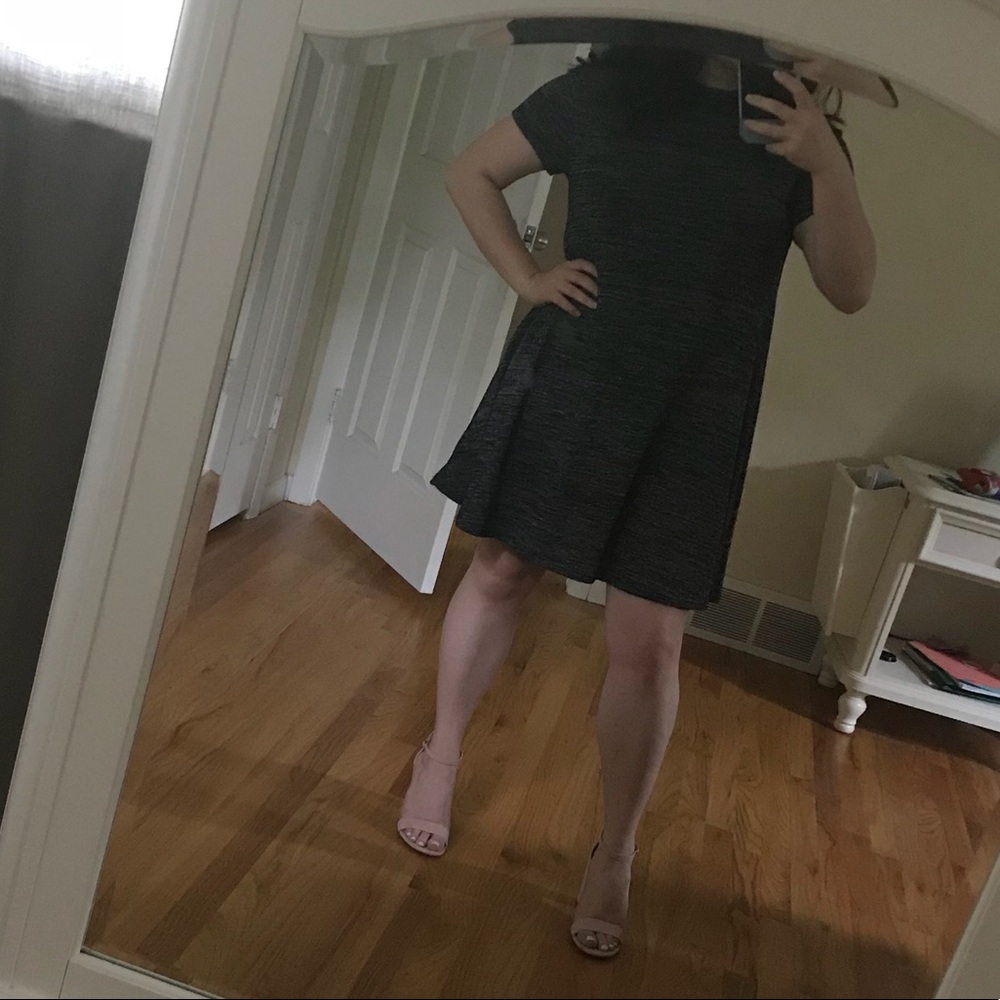 Heather Gray High Neck Dress